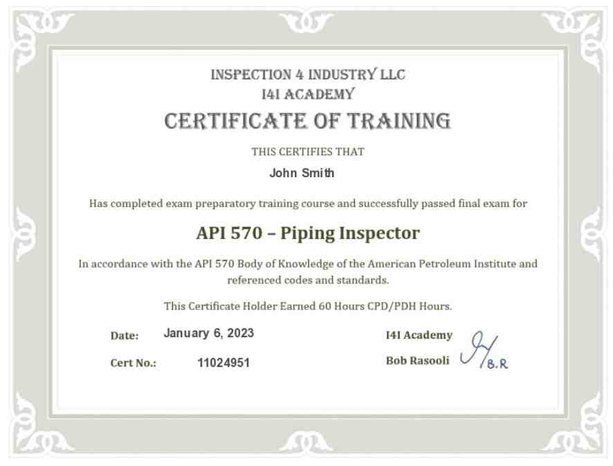 API 570 Training Course